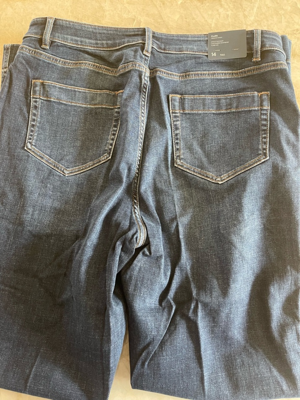 J. Jill Indigo Wide-Leg Jeans with Front Patch Pockets - Picture 3 of 5
